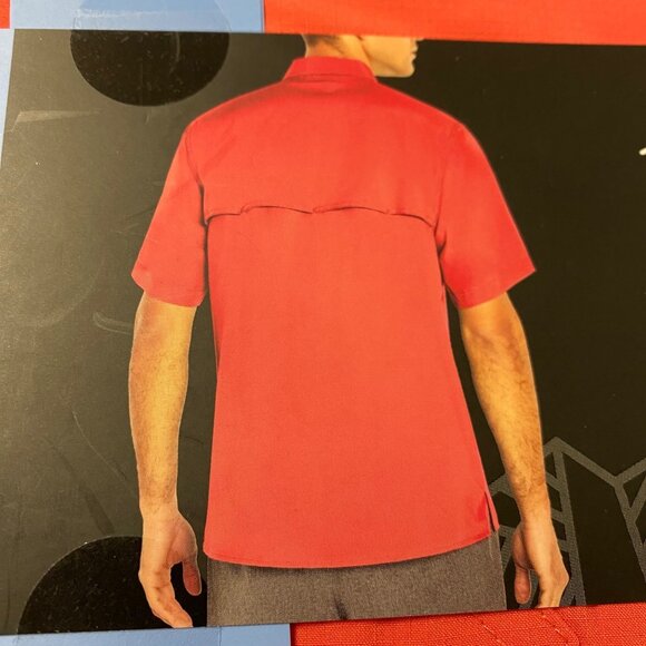 Eddie Bauer Mens Woven Tech Shirt L Short Sleeve Breathable & Quick-Dry - Picture 3 of 6